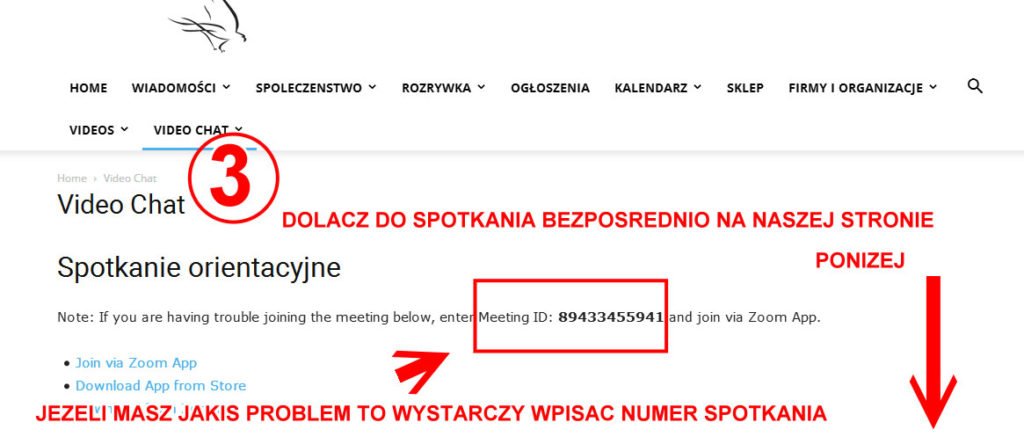 Zoom Instalacja 2 Polonia w Calgary Zoom wideo chat instrukcja
