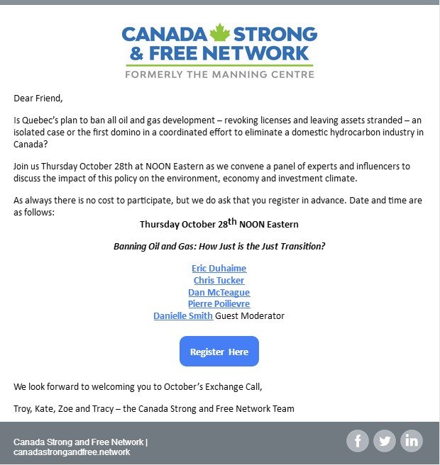 The Canada Strong and Free Network webinar