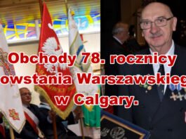 Obchody 78. rocznicy Powstania Warszawskiego w Calgary.