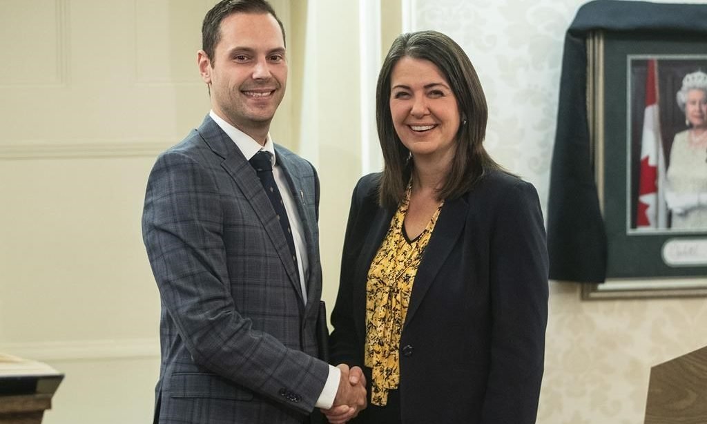 Matt Jones and Alberta Premier Danielle Smith