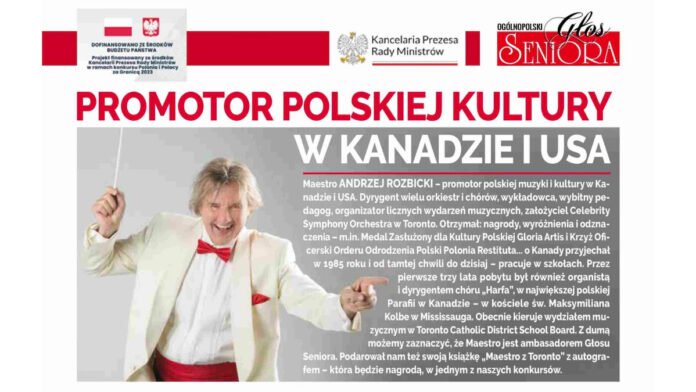 Andrzej Rozbicki Ambasadorem Polskich Seniorów w Kanadzie