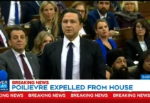 Pierre Poilievre wyrzucony z Izby Gmin za nazwanie Trudeau "świrem"
