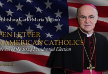 Archbishop Carlo Maria Viganò, Dispatches Open Letter to Catholics in Advance of Election Day