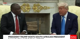 Trump South Africa President Have Shocking Argument about White Farmer Death Claims