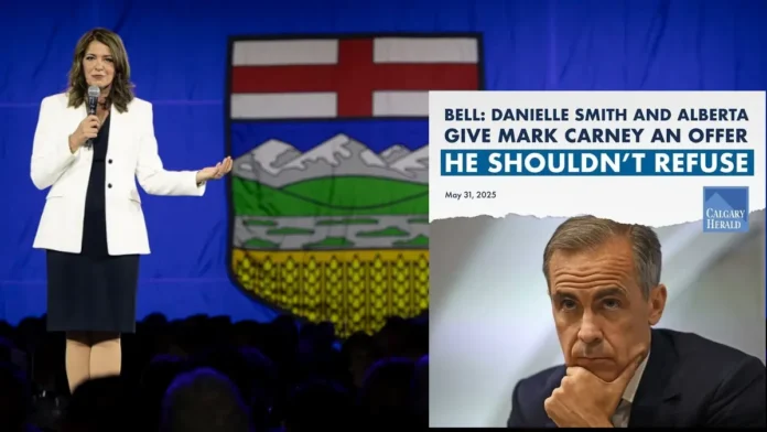 Danielle Smith offer Alberta give Mark Carney an offer