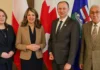 Spotkanie Premier Smith z polskim ambasadorem Witoldem Dzielskim.