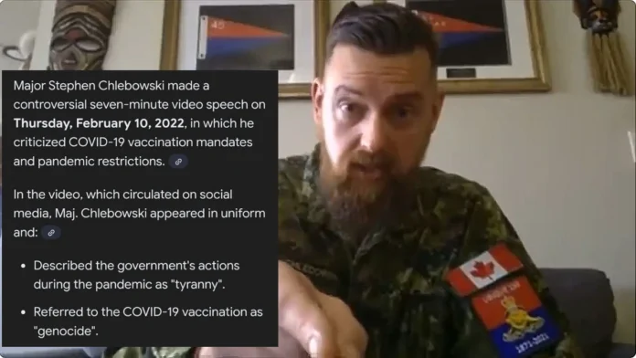 Speech by Canadian Army Major Stephen Chledowski