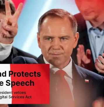 Prezydent zawetował brukselską ustawę o usługach cyfrowych jako „cenzurę administracyjną”.