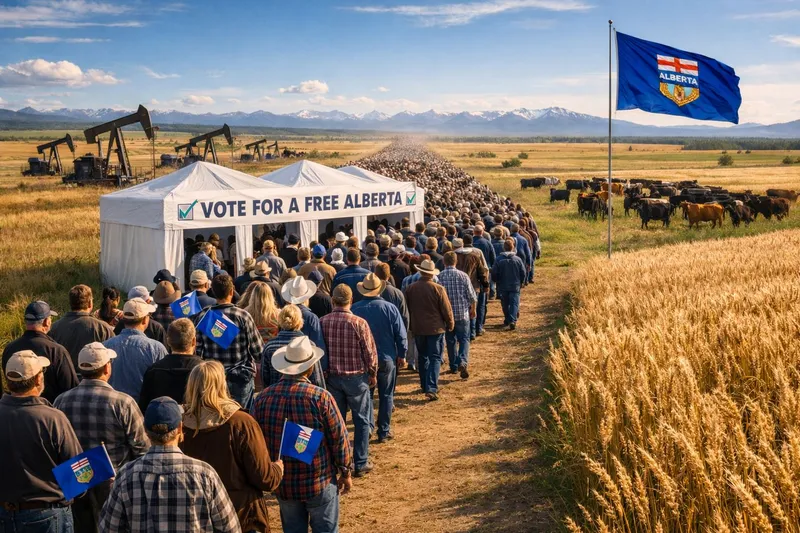 Krzysztof Daun - Wiec Niepodległości Alberty! 1 Alberta Independence