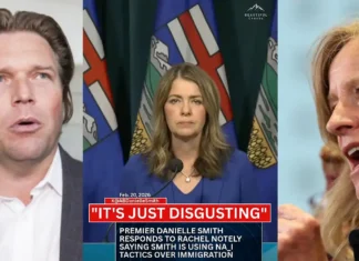 Danielle Smith a Nazi poster