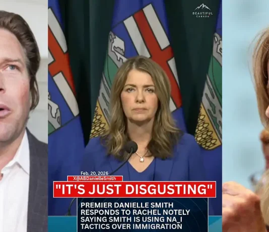 Danielle Smith a Nazi poster