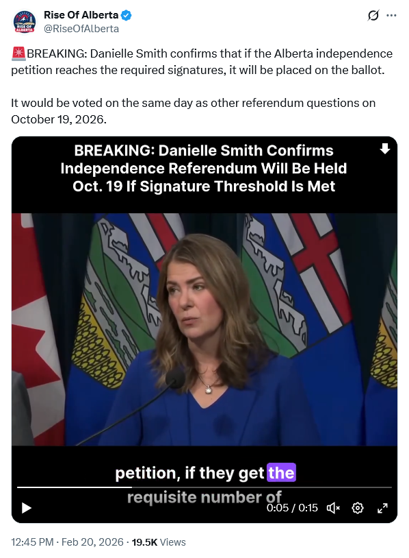 Danielle Smith confirms that if the Alberta independence petition reaches the required signatures it will be placed on the ballot.