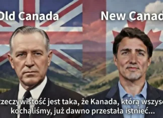 Old and new Canada poster