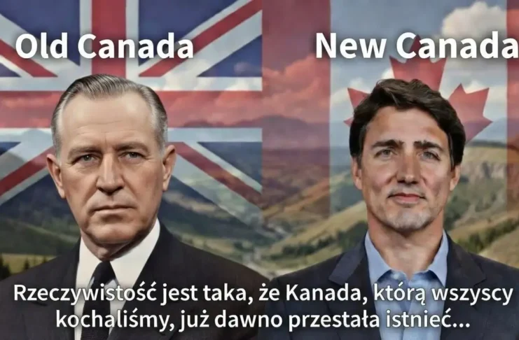 Old and new Canada poster