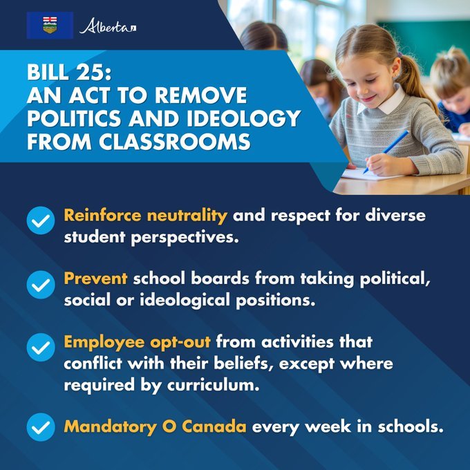 Od września w szkołach w Albercie pozostaną dwie flagi, a flaga Pride zostanie usunięta. 1 Alberta Education Act
