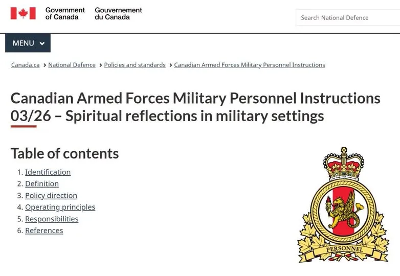 Military chaplains Canada